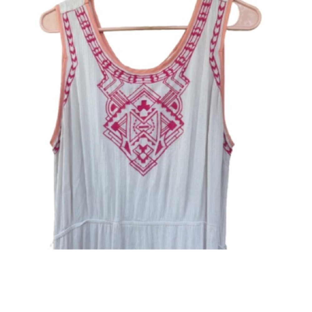 Umgee White and Pink Maxi Dress - Picture 3 of 3